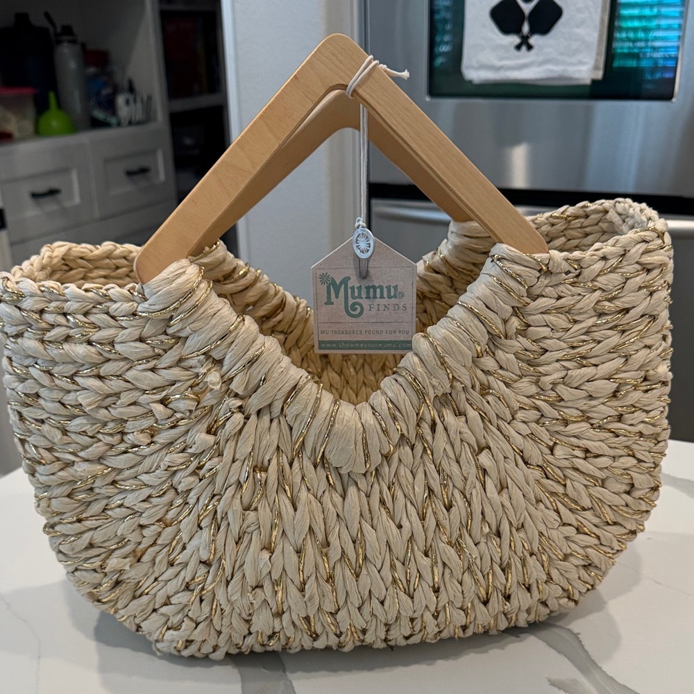Mum Cream Woven Women's Bag NWT
